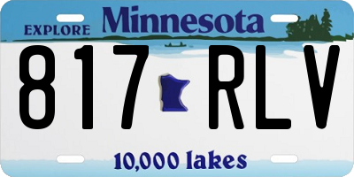 MN license plate 817RLV