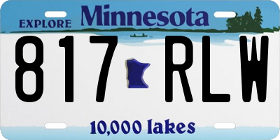 MN license plate 817RLW