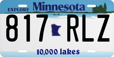 MN license plate 817RLZ