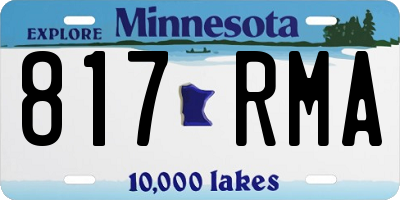 MN license plate 817RMA