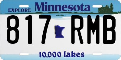 MN license plate 817RMB
