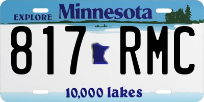 MN license plate 817RMC