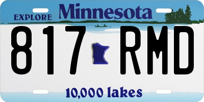 MN license plate 817RMD