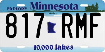 MN license plate 817RMF