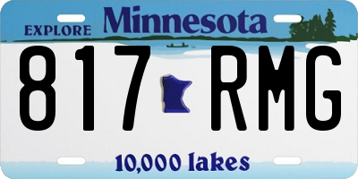 MN license plate 817RMG