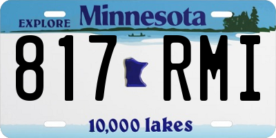 MN license plate 817RMI