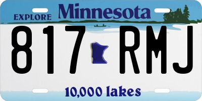 MN license plate 817RMJ