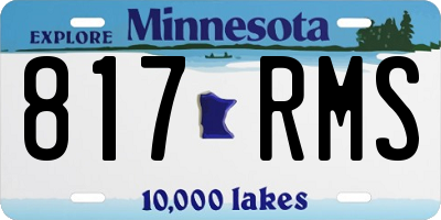 MN license plate 817RMS