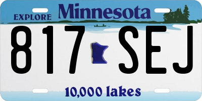 MN license plate 817SEJ
