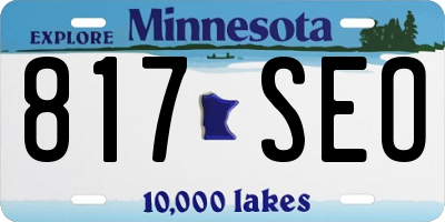 MN license plate 817SEO