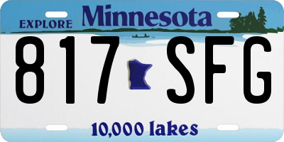 MN license plate 817SFG