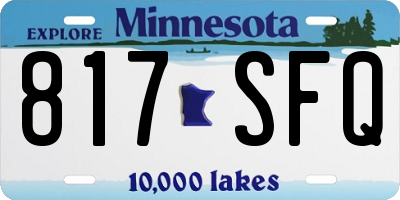 MN license plate 817SFQ