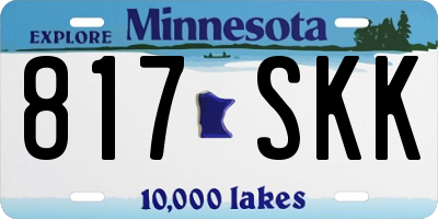 MN license plate 817SKK