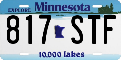 MN license plate 817STF