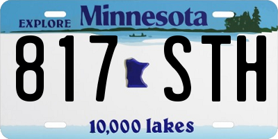 MN license plate 817STH