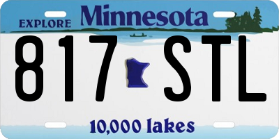 MN license plate 817STL