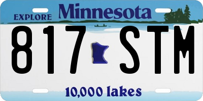 MN license plate 817STM