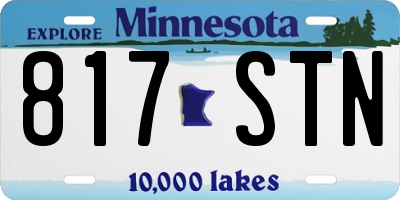 MN license plate 817STN