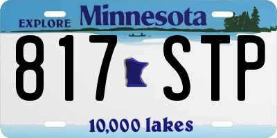 MN license plate 817STP