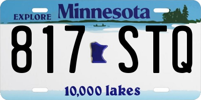 MN license plate 817STQ