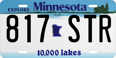 MN license plate 817STR