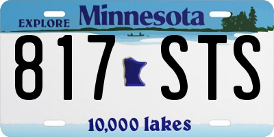 MN license plate 817STS