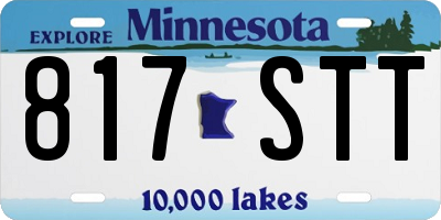 MN license plate 817STT
