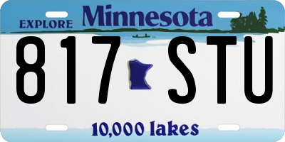 MN license plate 817STU