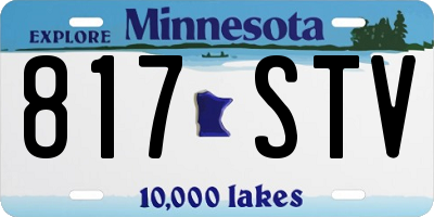 MN license plate 817STV