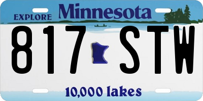 MN license plate 817STW