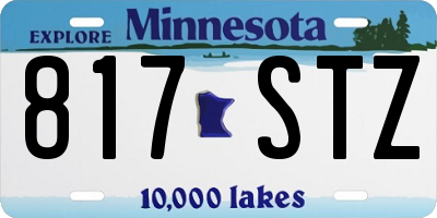 MN license plate 817STZ