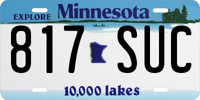 MN license plate 817SUC