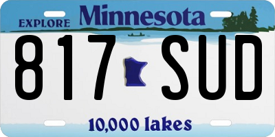 MN license plate 817SUD