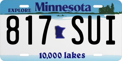 MN license plate 817SUI