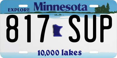 MN license plate 817SUP