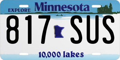 MN license plate 817SUS