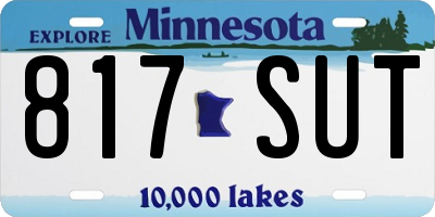 MN license plate 817SUT