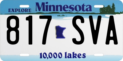 MN license plate 817SVA