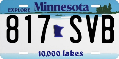 MN license plate 817SVB