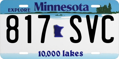 MN license plate 817SVC