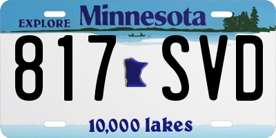 MN license plate 817SVD