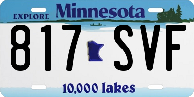 MN license plate 817SVF