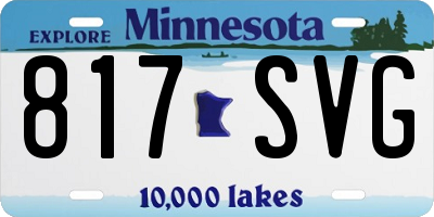 MN license plate 817SVG