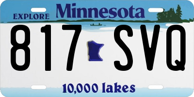 MN license plate 817SVQ