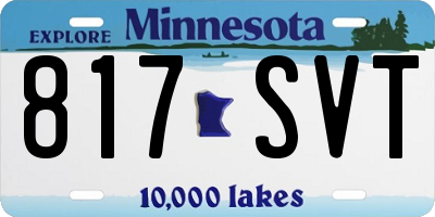 MN license plate 817SVT