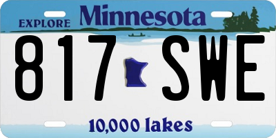 MN license plate 817SWE