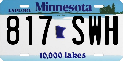 MN license plate 817SWH
