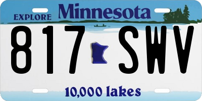 MN license plate 817SWV