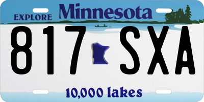 MN license plate 817SXA