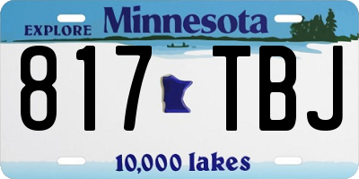 MN license plate 817TBJ